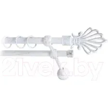 Карниз для штор Lm Decor Веер 006 2р гладкий (белое золото, 3.6м)