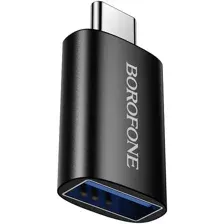 Адаптер Borofone BV26C Type-C-USB 3.0 (черный)
