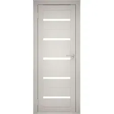 Дверь межкомнатная Юни Амати 01М 80x200 (белое стекло/эшвайт)