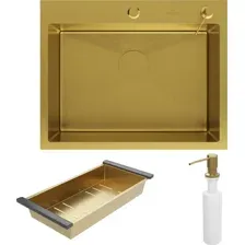 Мойка стальная ROXEN Simple 560220-60G PVD