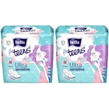 Прокладки гигиенические женские Bella for teens Ultra sensitive, 10 штx2