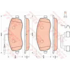 Тормозные колодки дисковые передняя ось TRW GDB1820