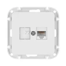Розетка компьютерная RJ-45 BYLECTRICA Astrum cat 6 белая (РК18-6511)