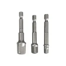 Набор адаптеров шестигранников 1/4 на квадрат 1/4'', 3/8'', 1/2" Deli EDL110002