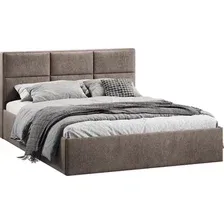 Кровать Трия Стелла c ПМ 180x200 Тип 1 и заглушиной (микровелюр Wellmart Latte)