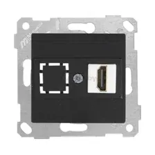 Розетка HDMI MUTLUSAN Rita черная матовая (2200-457-0184)