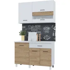 Готовая кухня Горизонт Trend 1200 (белый/дуб золотой)
