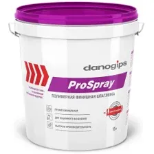 Шпатлевка готовая полимерная финишная DANOGIPS Pro Spray машинного нанесения 25 кг