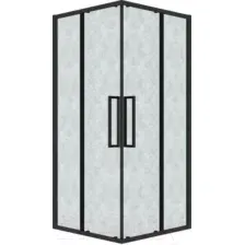 Душевой уголок Grossman Cosmo 90x90x195 300.K33.02.9090.21.02 (черный матовый/шиншилла стекло)