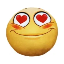 Подголовник дополнительный "Влюбленный" 30x30 см (светло-желтый) MATEX EMOJI 26-891