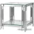 Журнальный столик Stool Group Гэтсби 55x55 EET-027 (прозрачное стекло/сталь серебристый)