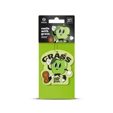 GRASS - Ароматизатор воздуха картонный GRASS 'Смайл' (яблоко) / ST-1480