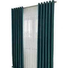 Комплект штор Модный текстиль Канвас 06L 112MTKANVASMO2-5 (250x360, 2 шт, бирюзовый/золото)