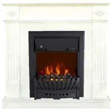 Каминокомплект Smolcom Brighton STD-ASP с Royal Flame Aspen Black (бьянко белый)