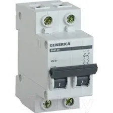 Выключатель автоматический Generica ВА 47-29 2Р 40А 4.5кА MVA25-2-040-C
