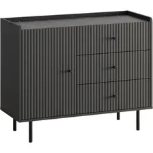 Тумба Anrex Soho 1D3S (графит/мрамор/дарк грей)