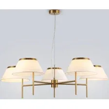 Люстра Ambrella LH72473/5 BS/WH (латунь/белый)