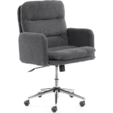 Кресло офисное TetChair Dover (хром/букле/серый)