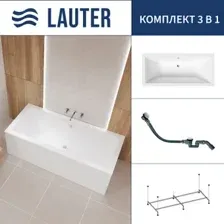 Ванна Lauter Oasis 170 21203070 (с каркасом и сифоном 21Y32002 белый)