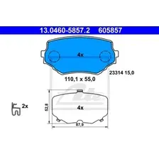 Тормозные колодки дисковые передняя ось ATE 13.0460-5857.2