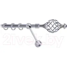 Карниз для штор Lm Decor Вираж 098 1р гладкий (хром, 3.6м)