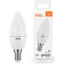 Лампа Gauss Basic E14 7W 3000К / 10301172