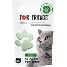 Наполнитель для туалета For Friends Силикагелевый Sensitive / TUZ815 (алоэ вера, 3.8л)