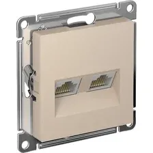 Розетка компьютерная Systeme Electric AtlasDesign ATN001285 (песочный)