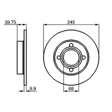 Тормозной диск BOSCH 0 986 478 216 полный , задняя ось