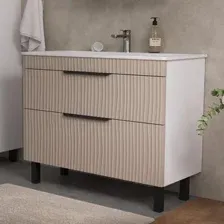 Volna Тумба с умывальником Lotty 100.2Y Pulsus  Pulsus 100 (латте, напольная)