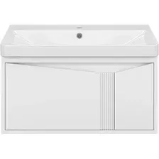 Brevita Тумба с умывальником Cascade 80 CAS-09080-011Я+RCW-141880WH