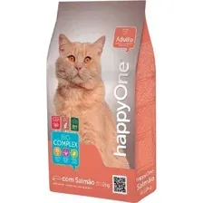 Сухой корм для кошек HappyOne Cat Salmon с эффектом вывода шерсти (10кг)