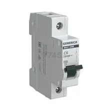 Выключатель автоматический Generica ВА47-29М 1P 6А 4.5кА C / MVA21-1-006-C-G