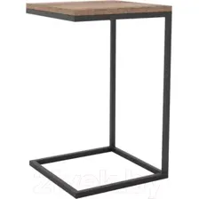 Приставной столик Hype Mebel Лайт 40x40 (черный/дуб галифакс олово)