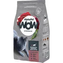 Сухой корм для кошек AlphaPet WOW для взрослых кошек Говядина и печень / 110008 (350г)