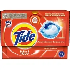 Капсулы для стирки Tide Альпийская свежесть (12x16.8г)