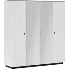 Шкаф Black Red White Domenica SZF4D (белый/гикори кингстон)