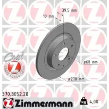 Тормозной диск ZIMMERMANN 370.3052.20 полный , задняя ось