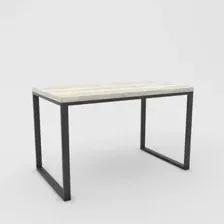 Кухонный стол Hype Mebel Чикаго раздвижной 125x75 (черный/древесина белая)