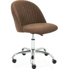 Кресло офисное Tetchair Melody флок (коричневый)