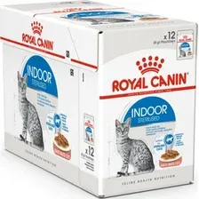 Консервированный корм для кошек Royal Canin Indoor Sterilised 7+ in Gravy кусочки в соусе 12x85 г