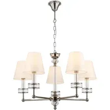 Люстра Ambrella LH71001/5 BN/WH (никель/белый)