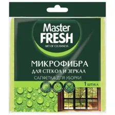Салфетка для стекол и зеркал Master FRESH микрофибра