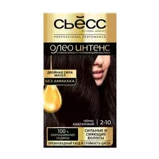 Крем-краска для волос Сьёсс Oleo Intense стойкая 2-10 (черный/каштановый)