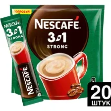 Кофейный напиток растворимый Nescafe 3 в 1 крепкий, 20х14.5 г