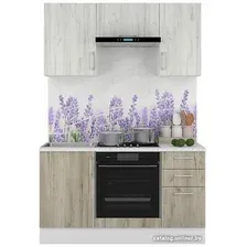 Готовая кухня Горизонт Европа 1.5 (белый крафт/серый крафт)