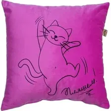 Декоративная подушка Matex Meow. Claws 37-965 (фуксия/иссиня-черный)
