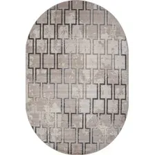 Ковер для жилой комнаты Merinos Sierra F353-OVAL-BEIGE-BLUE (1.5x3)
