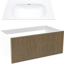 ЗОВ Тумба с умывальником Кито 80 K80LW0MRM-M115W80 (белый/тростник)
