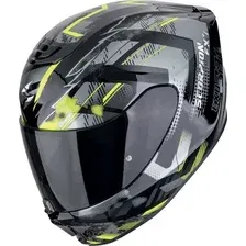 Мотошлем Scorpion Exo Exo-391 Clutter (р. 2XL, черный/желтый неон/серый)